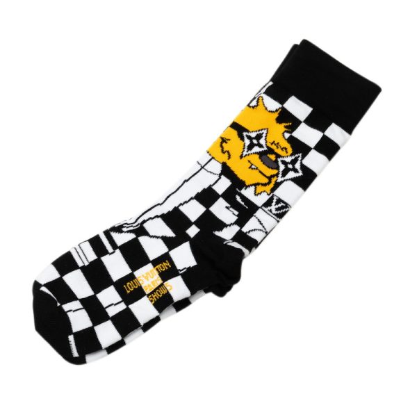 1 0146367 6 Louis Vuitton Syosset Set Archive Socks with Socks Black