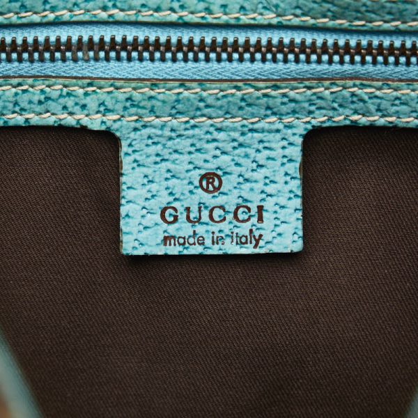 1 0146381 8 Gucci GG Canvas New Jackie Handbag Blue Canvas