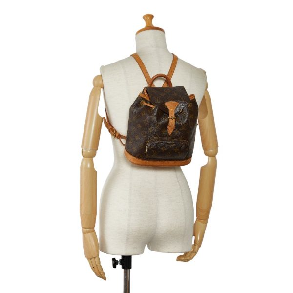 1 0146828 11 Louis Vuitton Monsouris PM Rucksack Backpack M51137 Brown