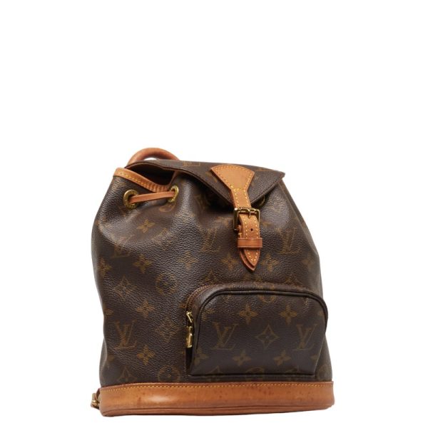 1 0146828 2 Louis Vuitton Monsouris PM Rucksack Backpack M51137 Brown