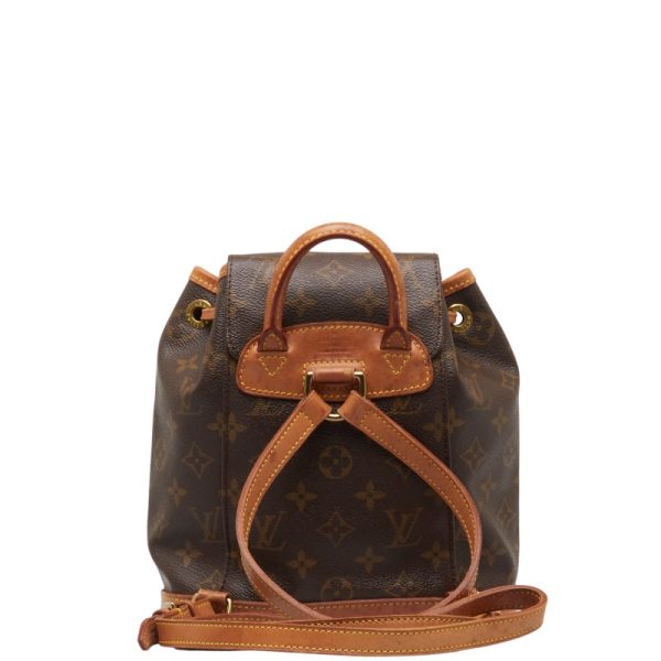 1 0146828 3 Louis Vuitton Monsouris PM Rucksack Backpack M51137 Brown