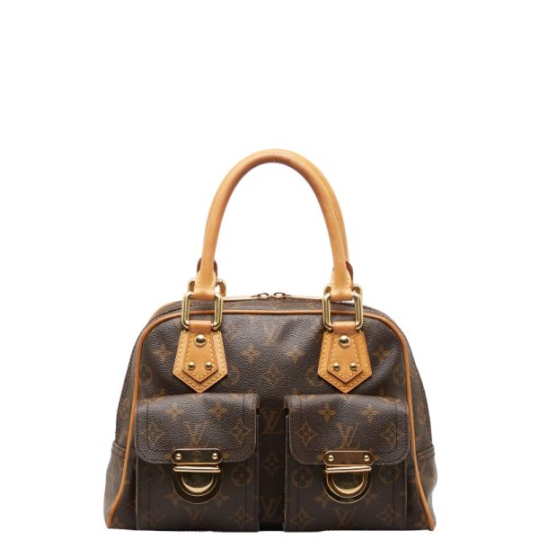 1 0146946 1 Louis Vuitton Monogram Manhattan PM Handbag Brown