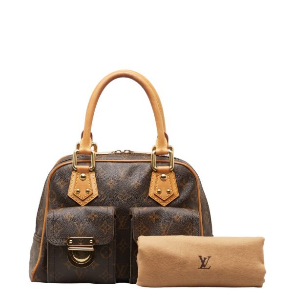 1 0146946 11 Louis Vuitton Monogram Manhattan PM Handbag Brown