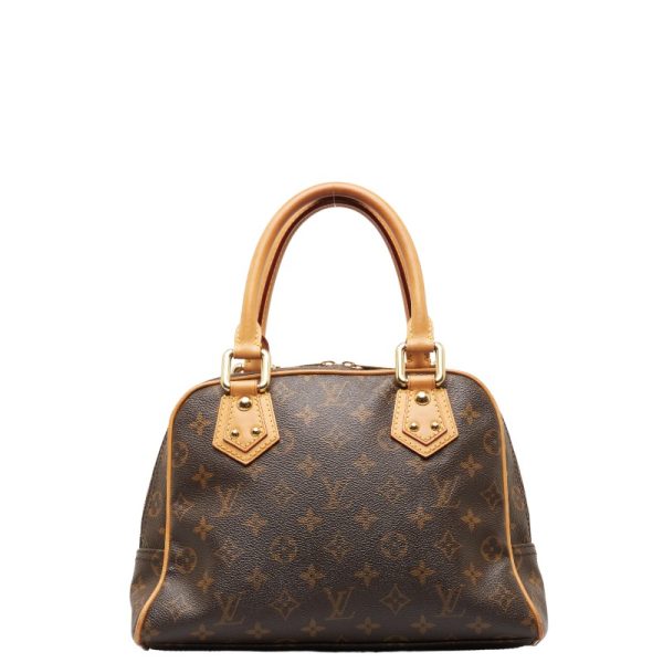 1 0146946 3 Louis Vuitton Monogram Manhattan PM Handbag Brown