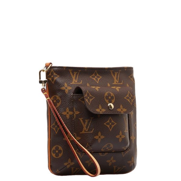 1 0147141 2 Louis Vuitton Monogram Partition Pouch M51901 Brown