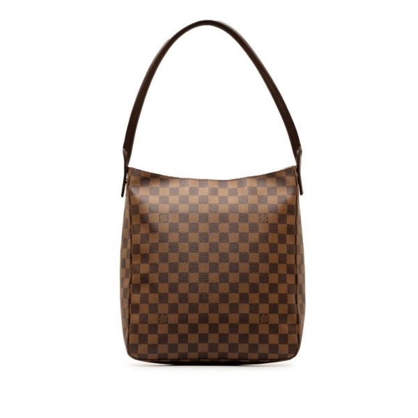 1 0147351 3 Louis Vuitton Damier Looping GM Shoulder Bag Brown