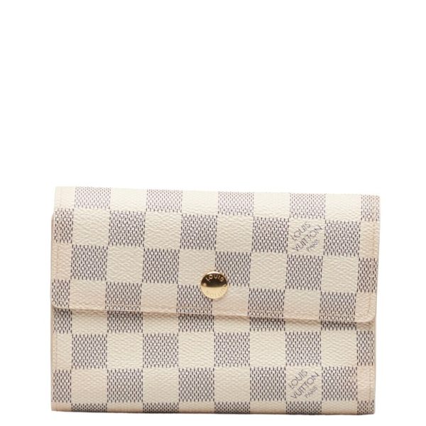 1 0147383 1 Louis Vuitton Azur Alexandra Bifold Wallet N63068 White