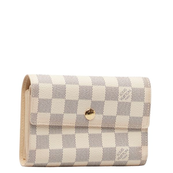 1 0147383 2 Louis Vuitton Azur Alexandra Bifold Wallet N63068 White