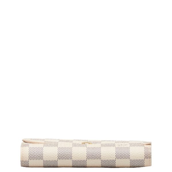 1 0147383 4 Louis Vuitton Azur Alexandra Bifold Wallet N63068 White