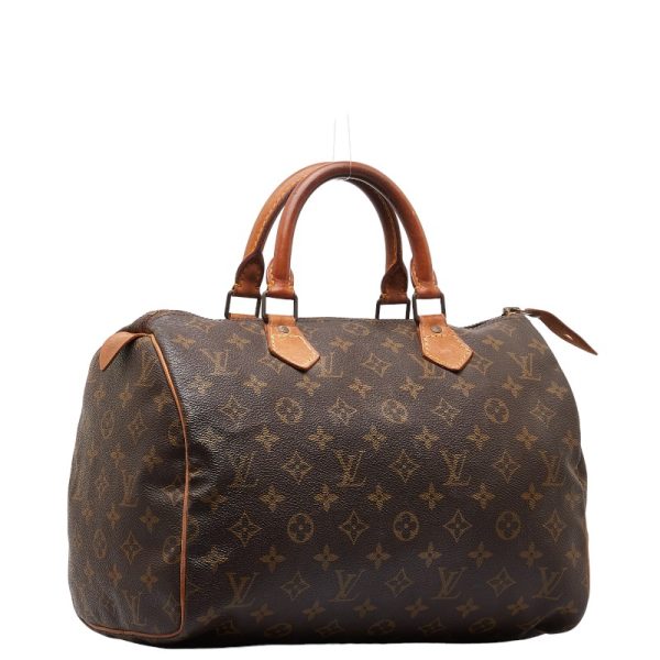 1 0147400 2 Louis Vuitton Monogram Speedy 30 Handbag M41526 Brown PVC Leather