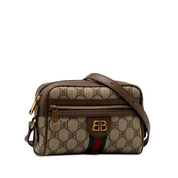 1 0147466 2 Gucci x Balenciaga The Hacker Project GG Supreme BB Shoulder Bag Beige