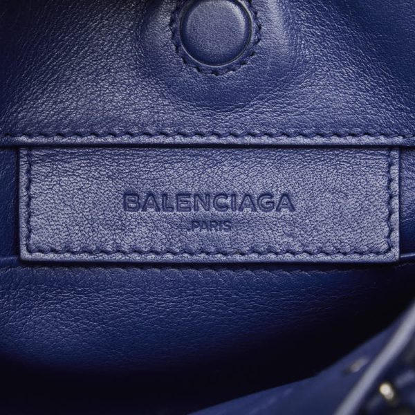 1 0148385 9 Balenciaga Paper Mini Handbag Shoulder Bag 2WAY 357333 Blue Leather