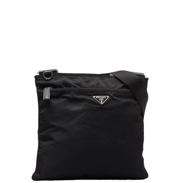 1 0148544 2 Prada Crossbody Shoulder Bag Black Nylon