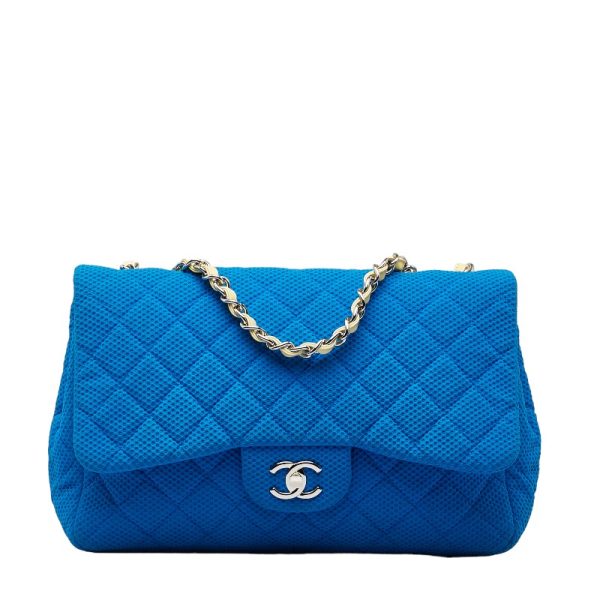 1 0148592 1 CHANEL Matelasse 30 Coco Mark Handbag Shoulder Bag Blue Canvas