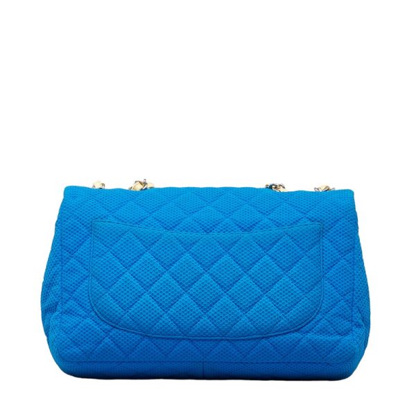 1 0148592 3 CHANEL Matelasse 30 Coco Mark Handbag Shoulder Bag Blue Canvas