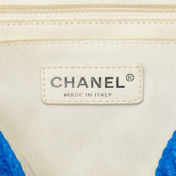 1 0148592 8 CHANEL Matelasse 30 Coco Mark Handbag Shoulder Bag Blue Canvas