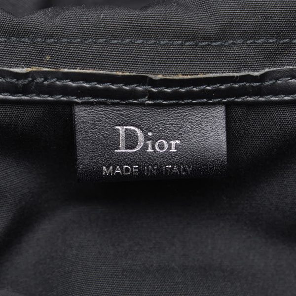 1 0148605 7 Dior Rucksack Backpack Black Silver Nylon Leather