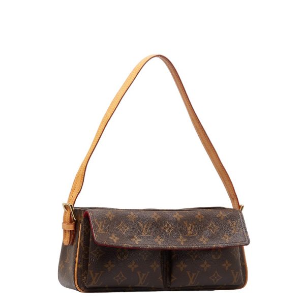 1 0148978 2 Louis Vuitton Monogram Viva cite MM Shoulder Bag Brown