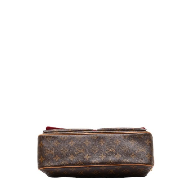 1 0148978 4 Louis Vuitton Monogram Viva cite MM Shoulder Bag Brown