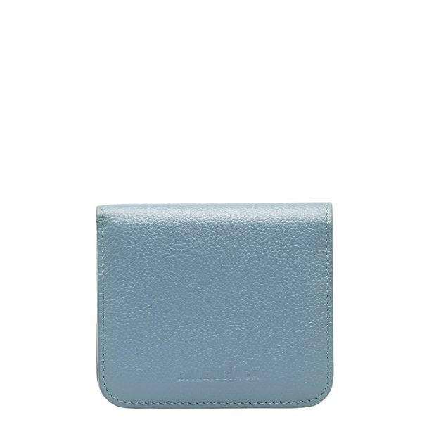 1 0148993 1 Balenciaga Essential Mini Wallet Bifold Wallet 658340 Blue Leather