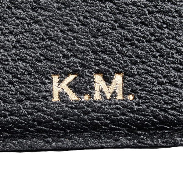 1 0148998 6 Gucci GG Marmont Bifold Wallet 42876 Black Gold Leather