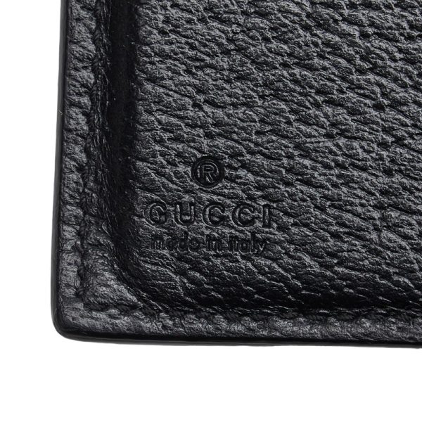 1 0148998 8 Gucci GG Marmont Bifold Wallet 42876 Black Gold Leather