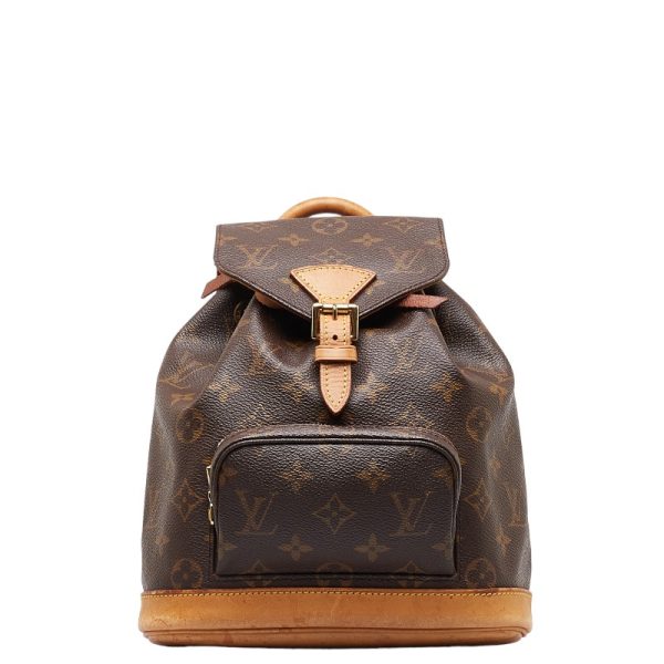 1 0149000 1 Louis Vuitton Monogram Monsouris PM Backpack M51137 Brown