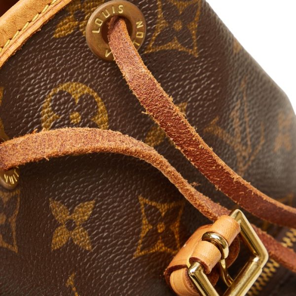 1 0149000 5 Louis Vuitton Monogram Monsouris PM Backpack M51137 Brown