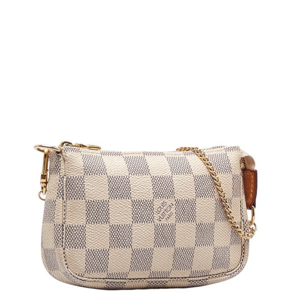 1 0149011 2 Louis Vuitton Azur Mini Pochette Accessory Pouch N58010 White