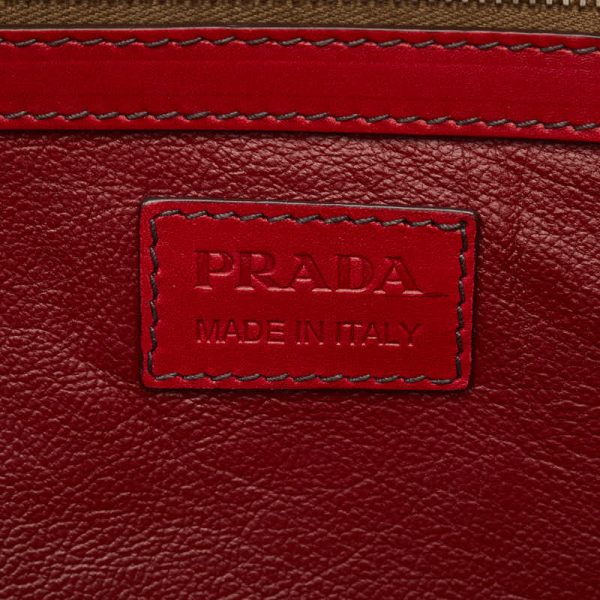 1 0149018 10 Prada Logo One Shoulder Bag Handbag BR3021 Red