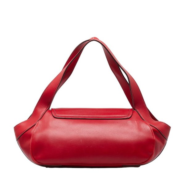 1 0149018 3 Prada Logo One Shoulder Bag Handbag BR3021 Red