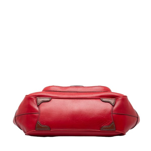 1 0149018 4 Prada Logo One Shoulder Bag Handbag BR3021 Red