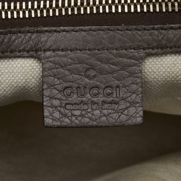 1 0149057 9 Gucci Bamboo Handbag Shoulder Bag 2way Gray Leather