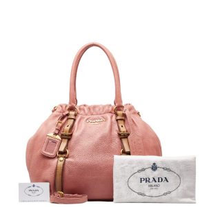 1 0149169 1 Prada Vitello Daino 2 Way Shoulder Bag Diagonal Leather