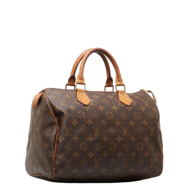 1 0149291 2 Louis Vuitton Monogram Speedy 30 M41526 Brown PVC Leather