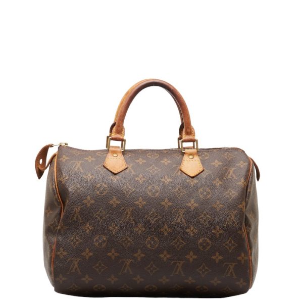 1 0149291 3 Louis Vuitton Monogram Speedy 30 M41526 Brown PVC Leather