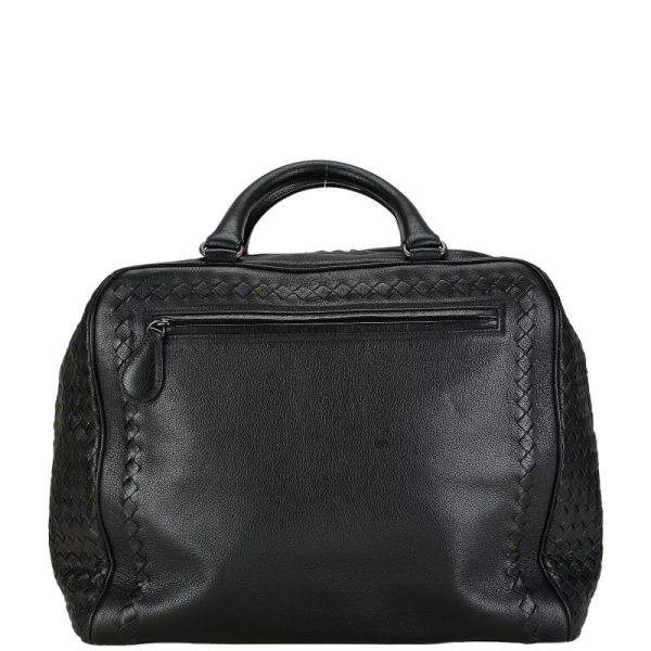 1 0149317 1 Bottega Veneta Intrecciato Handbag Black Leather