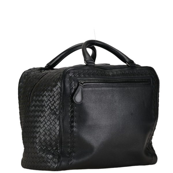 1 0149317 2 Bottega Veneta Intrecciato Handbag Black Leather