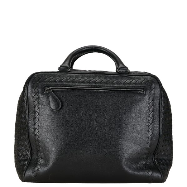 1 0149317 3 Bottega Veneta Intrecciato Handbag Black Leather