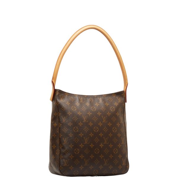 1 0149324 2 Louis Vuitton Monogram Looping GM Bag M51145 Brown