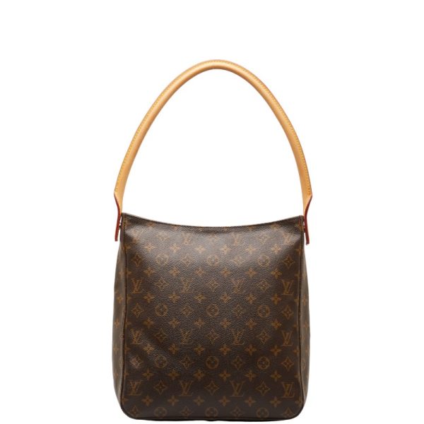 1 0149324 3 Louis Vuitton Monogram Looping GM Bag M51145 Brown