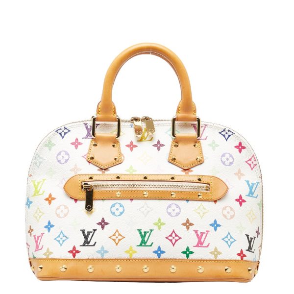 1 0149549 1 Louis Vuitton Monogram Multicolor Alma Handbag White