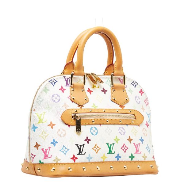 1 0149549 2 Louis Vuitton Monogram Multicolor Alma Handbag White