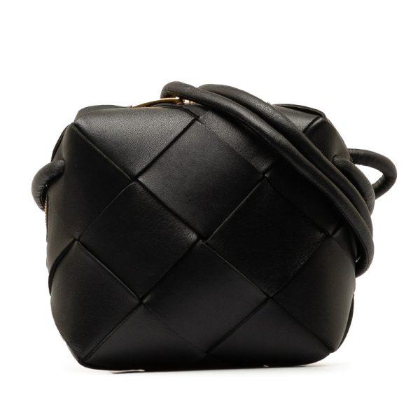 1 0149607 1 Bottega Veneta Intrecciato Cassette Shoulder Bag Black