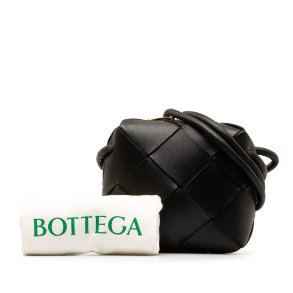 1 0149607 8 Bottega Veneta Intrecciato Cassette Shoulder Bag Black