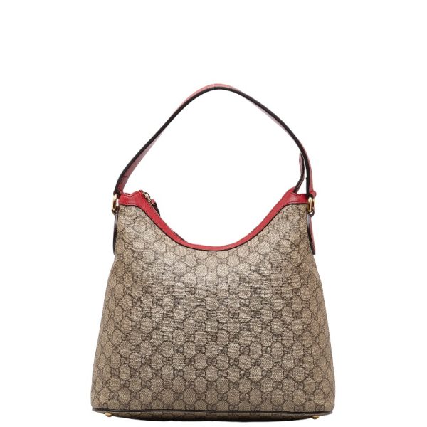 1 0149646 2 Gucci GG Supreme Shoulder Bag Tote Bag 2WAY Beige