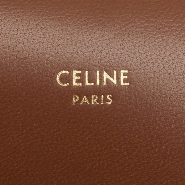 1 0149688 6 Celine Triomphe Mobile Case Shoulder Bag White Tan