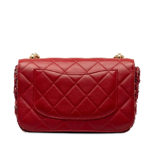 1 0149693 3 CHANEL Matelasse Coco Mark Chain Bag 2WAY Red Multicolor