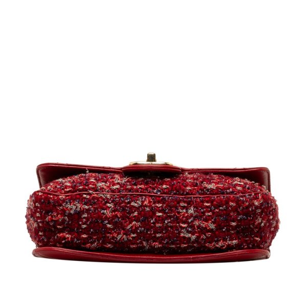 1 0149693 4 CHANEL Matelasse Coco Mark Chain Bag 2WAY Red Multicolor