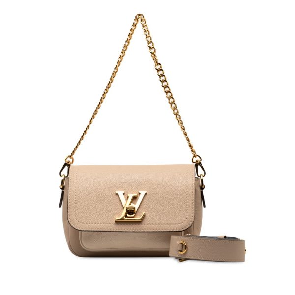 1 0149707 1 Louis Vuitton Lock Me Tender Shoulder Bag 2WAY Beige